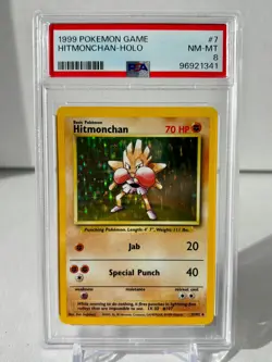 1999 Pokemon Game Hitmonchan 007/102 Base Set Holo PSA 8 - Image 1