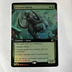 MTG Edge Of Eternities Frenzied Baloth Extended Art Foil - Image 1