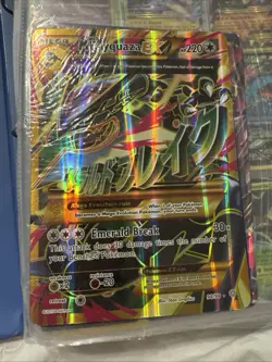 Pokemon TCG Mega M Rayquaza EX Holo Jumbo Card 98/98 - Image 1