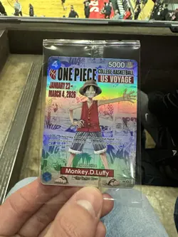 One Piece Monkey.D.Luffy US College Basketball Promo Card IN HAND SHIPS TODAY! - Image 2