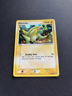 Pokemon Card EX Emerald Reverse Holo Electrike 47/106 Stamped - Image 4