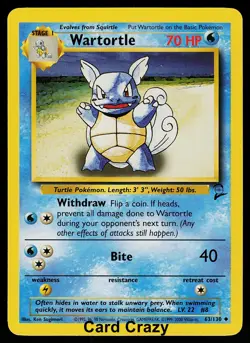 Wartortle 63/130 - Base Set 2 - WoTC Pokemon Card - Near Mint (NM) - Image 1