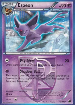 Espeon 48/116 Plasma Freeze Non-Holo Uncommon Pokemon Card MP - Image 1