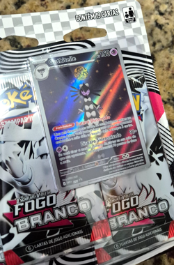 Pokemon TCG White Flare 3 pack blister Gothitelle promo card - Portuguese BR - Image 2