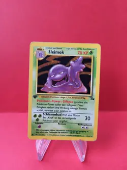Pokemon Karte/card - Sleimok Muk 13/62 Fossil Holo 1. Edition Very Good - Image 1