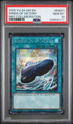 YU-GI-OH X Nike Promo Card Winds Of Victory Air Max 95 Spell Card PSA 10 - Image 1