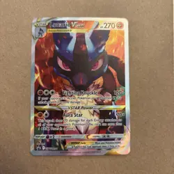 Unsealed Crown Zenith Lucario VStar Etb Promo Card Near Mint - Image 1