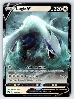 Lugia V 138/195 2022 Silver Tempest Pokemon Card TCG Arita Art Ultra Rare - Nm - Image 1