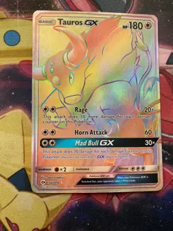 Tauros GX - 156/149 - Pokemon Sun & Moon Base Set Secret Rare Card LP - Image 1