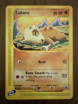 Pokemon Card - Cubone Expedition 103/165 Common NM - Image 1