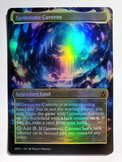 Gemstone Caverns FOIL Proxy Playtest Land Card with Custom Art Design - Image 5