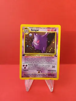 Pokemon Karte/card - Gengar 5/62 - Fossil Holo 1. Edition DE - Excellent-NM - Image 1