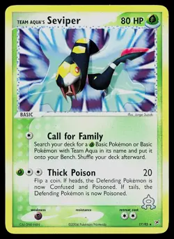 Pokemon Card - Team Aqua's Seviper Team Magma vs Aqua 17/95 Rare Reverse Holo - Image 1