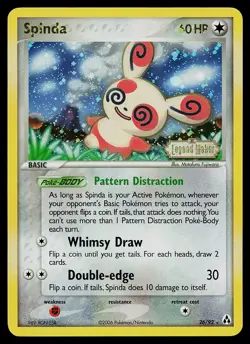 Pokemon Card - Spinda Legend Maker 26/92 Rare Reverse Holo Stamped - Image 1