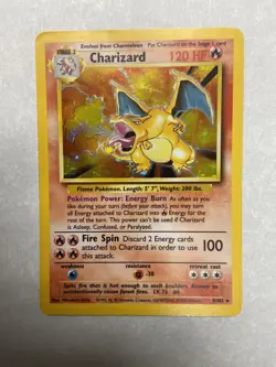 Pokemon Charizard Card ,1999,4 Of 102 Rare Holo Great Condition..... - Image 1