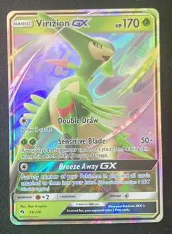 Virizion GX 34/214 - Lost Thunder - Ultra Rare Holo Pokemon Card Near mint - Image 1