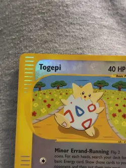 Togepi 114/147 2002 Aquapolis Set Pokemon Card Vintage WOTC Reverse Holo LP - Image 2