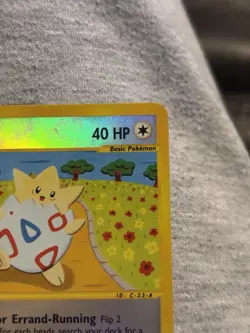 Togepi 114/147 2002 Aquapolis Set Pokemon Card Vintage WOTC Reverse Holo LP - Image 3