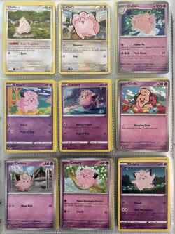 Pokemon Card Species Set Lot - 9x Unique Cards / Clefairy Family 4 - Image 1