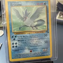 1999 Pokemon TCG Articuno Fossil 17/62 Unlimited Rare Non-Holo Card LP - Image 1