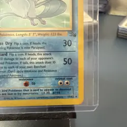 1999 Pokemon TCG Articuno Fossil 17/62 Unlimited Rare Non-Holo Card LP - Image 4