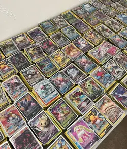 Pokemon Card Lot of 100 Rares And Holos Only + 2 ULTRA RARE (EX, GX, V, VMAX) - Image 1