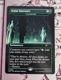 MTG Avatar Sanctuary Borderless Avatar Last Airbender Secret Lair NM - Image 1