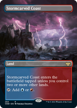 1 x Stormcarved Coast - Foil - Borderless - Innistrad: Crimson Vow - Light Play - Image 1
