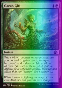 MTG Magic the Gathering Gaea's Gift (182/416) The Brothers' War LP FOIL - Image 1