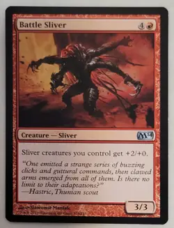 Battle Sliver Magic The Gathering 2014 128/249 Regular Uncommon Red Mana MTG - Image 1