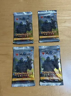 Magic: The Gathering lot of 4 packs of Dominaria United Draft Booster Packs - Image 1