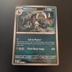 Houndoom 63/131 Pokemon TCG S&V Prismatic Evolutions Masterball Common Holo NM - Image 1