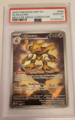 Alakazam Pokemon 2025 MEGA EVOLUTION ETB PROMO #009 PSA 10 - Image 1