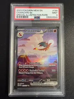 Pokemon Charizard ex 199/165 SV151 Special Illustration Rare Holo PSA 9 2023 - Image 1