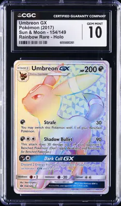2017 POKEMON SUN & MOON #154 UMBREON CGC 10 GEM MINT - Image 1