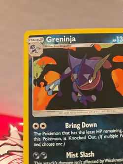 Reverse HOLO Greninja 117/214 SM Unbroken Bonds Pokemon Charizard Silhouette - Image 3