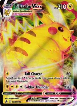 Pokemon TCG Pikachu VMAX SWSH286 Sword & Shield Promo Holo - Image 1
