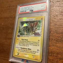 2006 POKEMON EX HOLON PHANTOMS #9 KABUTOPS-REVERSE FOIL PSA 9 - Image 3