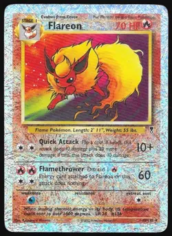 Flareon #10 Reverse Holo Rare Legendary Collection (LC) Pokemon TCG 2002 HP - Image 1
