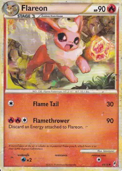 Pokemon TCG Flareon 44/95 Call of Legends LP - Image 1