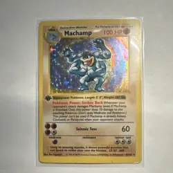 Pokemon Shadowless Base Set 1st Edition!! Holo Machamp 8/102 - Image 1