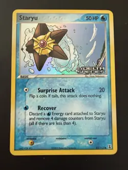 Pokemon TCG 2005 Delta Species Staryu 85/113 Stamped Reverse Holo Near Mint - Image 1