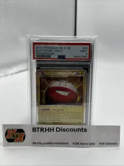 2010 POKEMON TRIUMPHANT ELECTRODE PRIME #93 ULTRA RARE HOLO PSA 9 MINT - Image 1