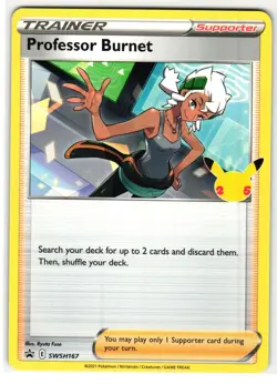 PROFESSOR BURNET SWSH167 SWSH BLACK STAR ENGLISH POKEMON TCG - Image 1