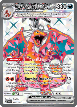 Charizard ex 215/197 Ultra Rare Full Art - Pokemon SV03 Obsidian Flames - Image 1