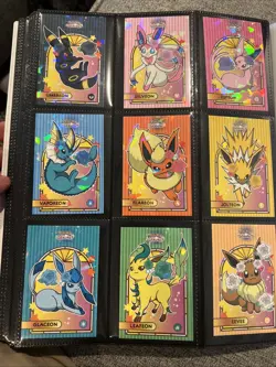 Lets Go Eevee Pokemon Database Lot Of 9 Window Cracked Ice Holo Peru US Seller - Image 1