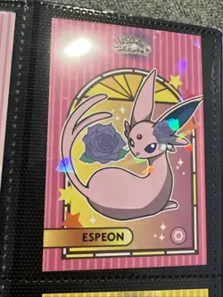 Lets Go Eevee Pokemon Database Lot Of 9 Window Cracked Ice Holo Peru US Seller - Image 4