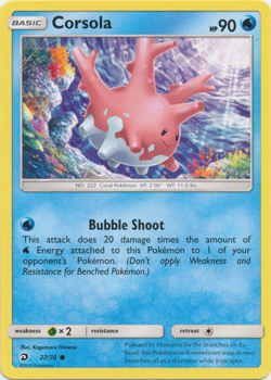 Corsola 27/70 Dragon Majesty Pokemon TCG Common - Image 1