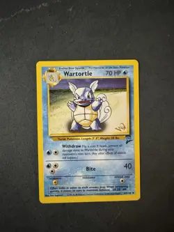 1999-00 WOTC Pokemon Wartortle #63/130 Rare Non Holo Base Set 2 Gold Stamp NM/NP - Image 1