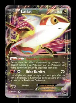Carte Pokemon Latias EX 85/116 Glaciation Plasma Francais - Image 1